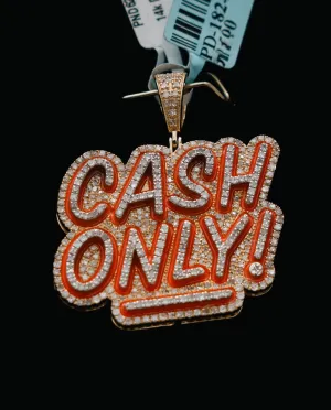 Cash Only Pendant 14K Yellow Gold With Diamond / 10.9gr