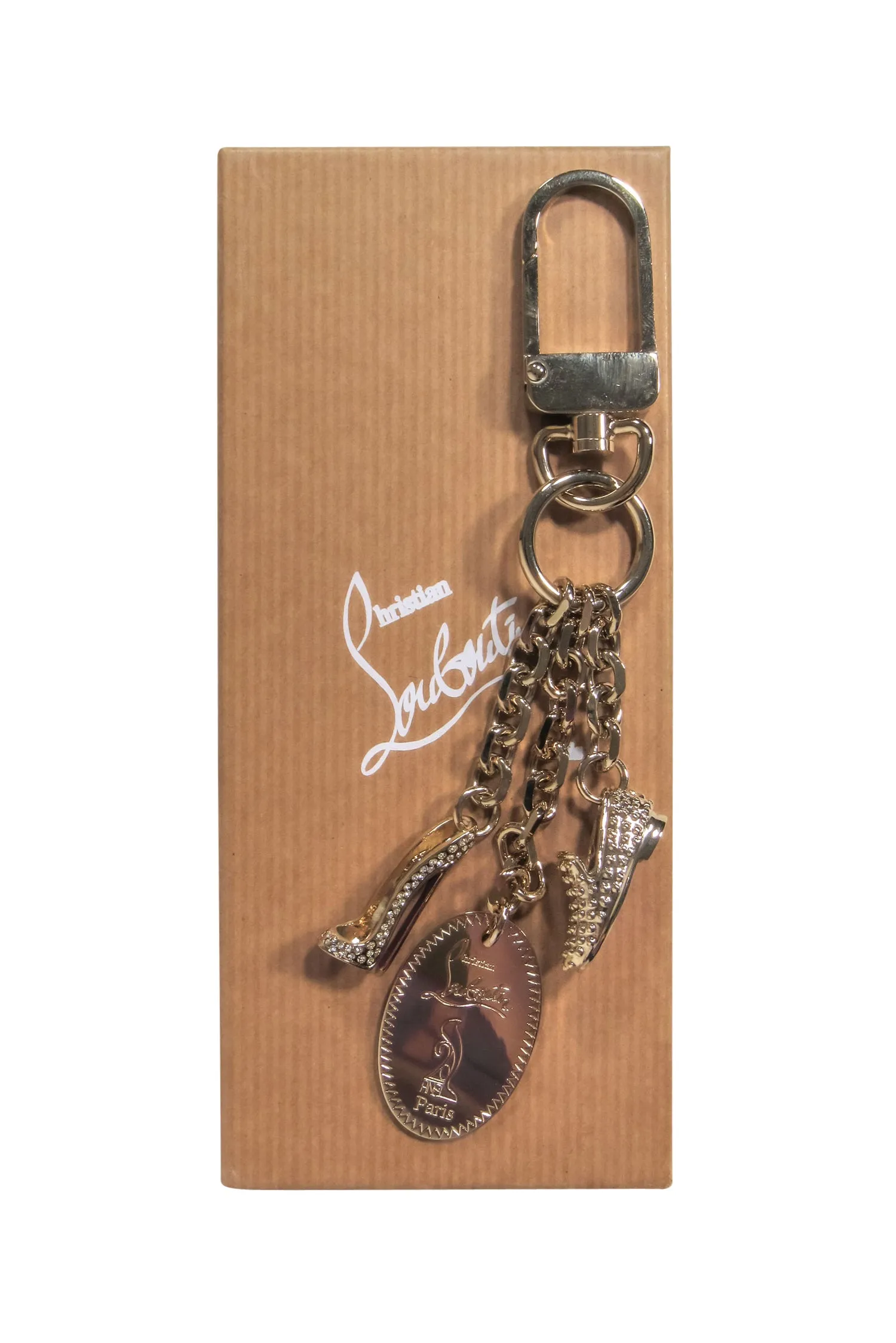 Christian Louboutin - Golden Shoe Charm Limited Edition Keychain w/ Crystals