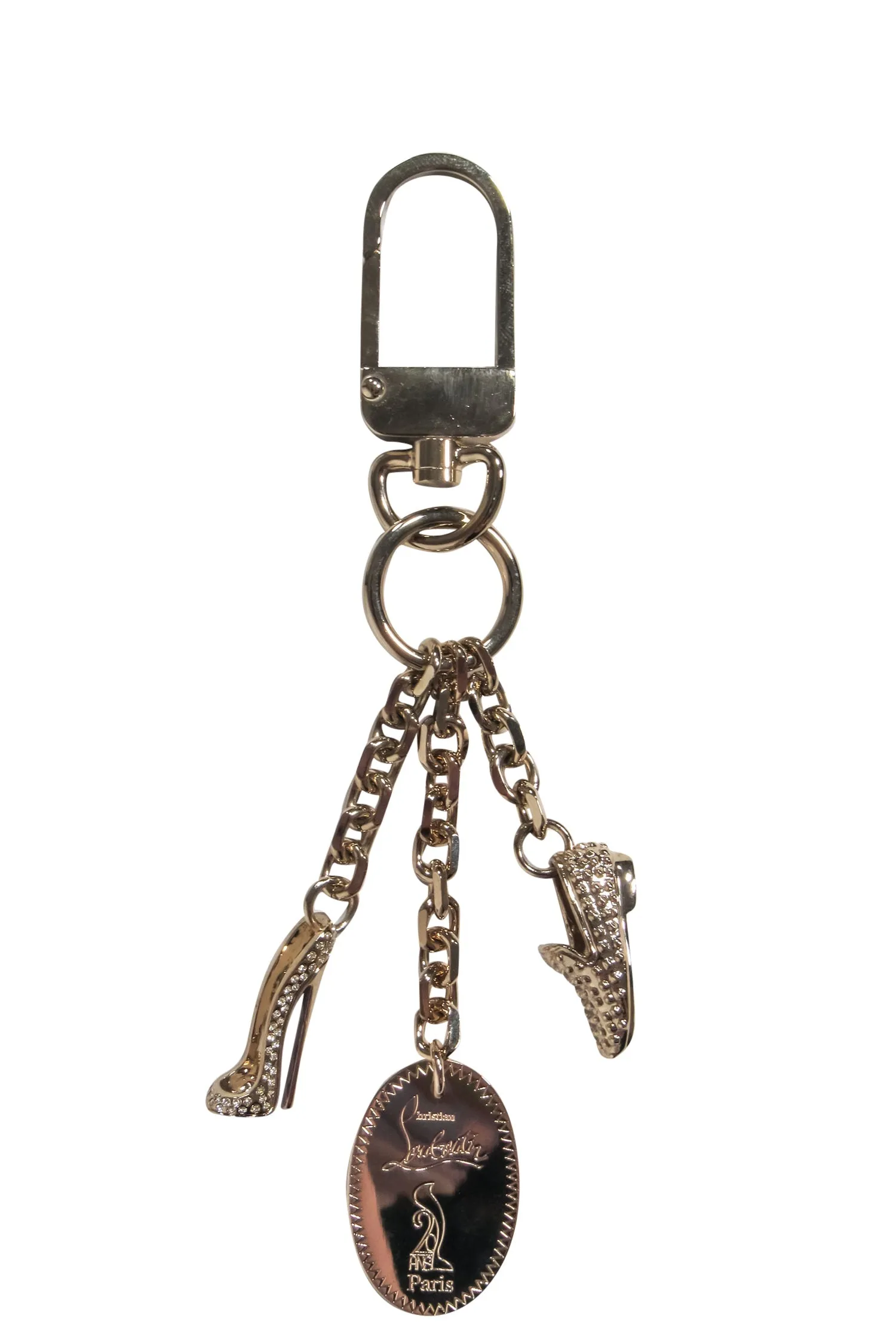 Christian Louboutin - Golden Shoe Charm Limited Edition Keychain w/ Crystals