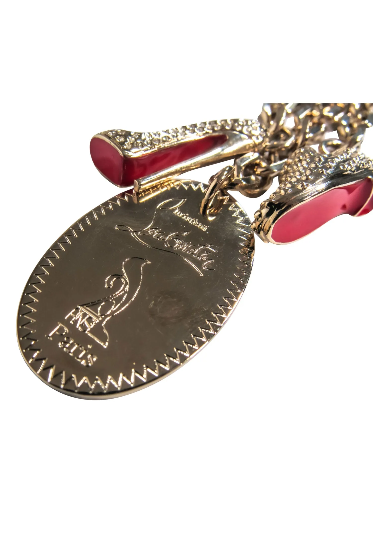 Christian Louboutin - Golden Shoe Charm Limited Edition Keychain w/ Crystals