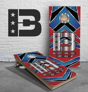 Chrome Brotherhood Cornhole Logo ACL Approved Cornhole Boards