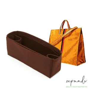 Clare V. Simple Tote Organizer Insert, Bag Organizer with Double Bottle Holders