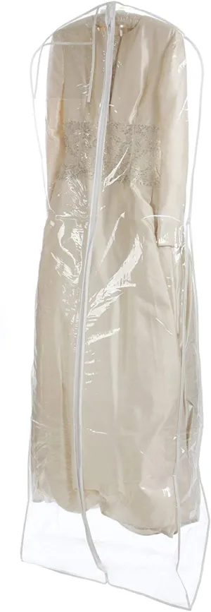 Clear Wedding Dress Bag For Gown Travel and Storage , Rip and Water Resistant