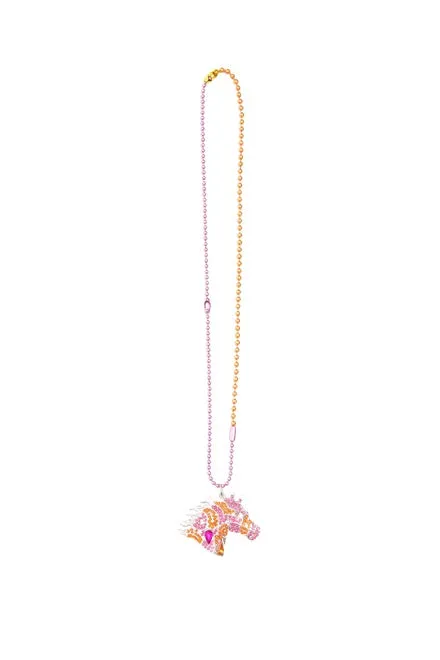 Collina Strada - Horse Necklace: Orange Raspberry