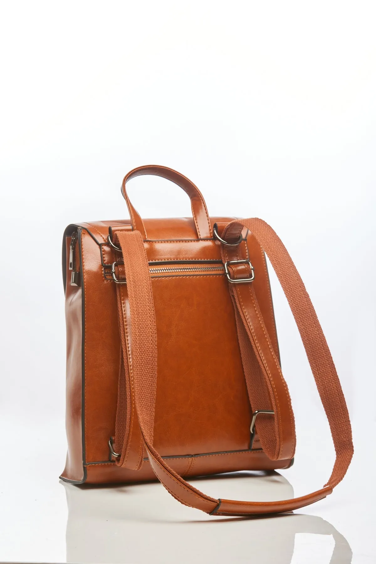 Convertible Leather Backpack Shoulder Bag for Women