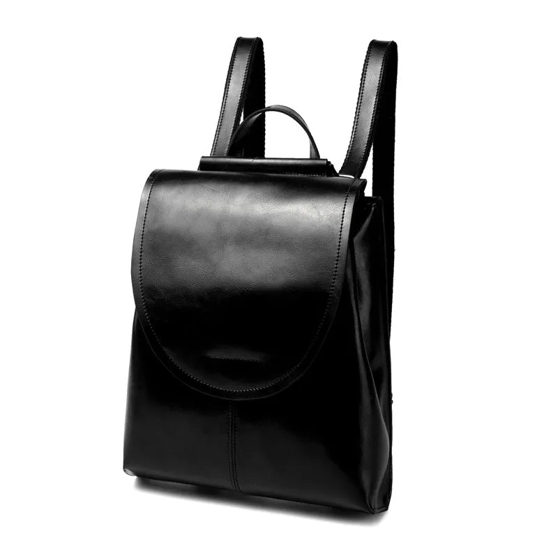 Convertible Leather Backpack Shoulder Bag for Women