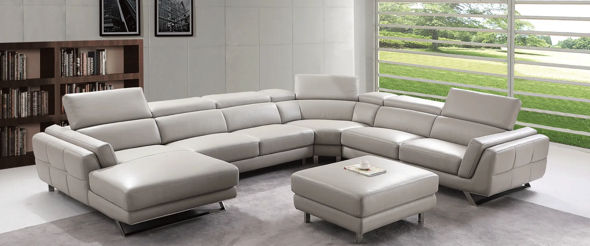 Crown Heights Sectional Left light grey