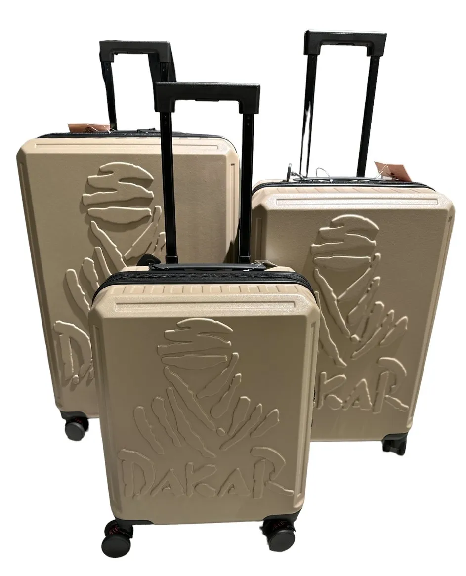 Dakar Desert Set of 3 Expandable Trolley Suitcases | Black