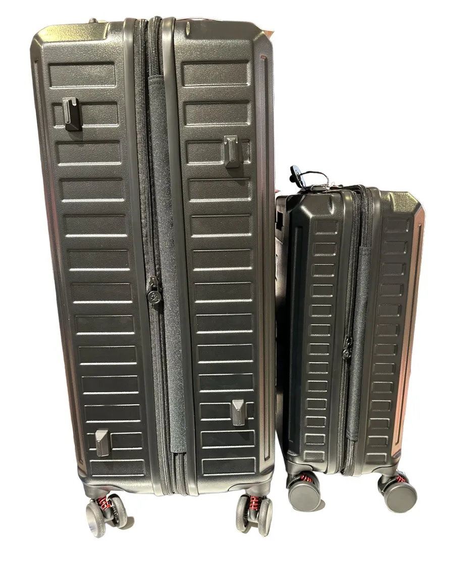 Dakar Desert Set of 3 Expandable Trolley Suitcases | Black