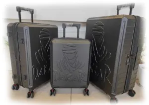 Dakar Desert Set of 3 Expandable Trolley Suitcases | Black