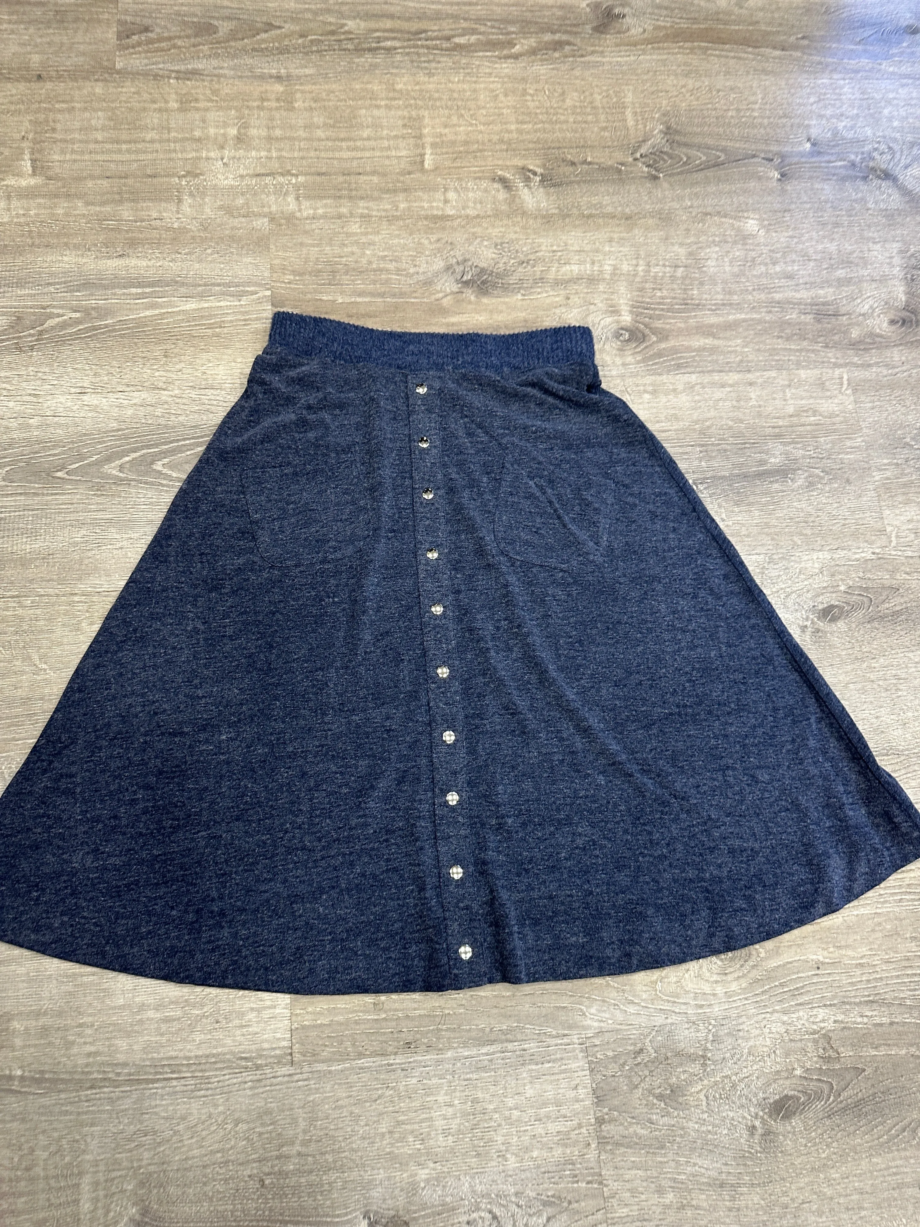 DENIM NAVY SKIRT