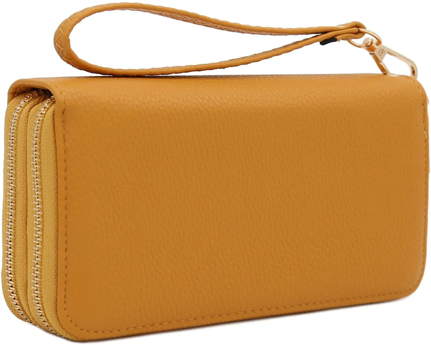 Double Zip Around Wristlet Wallet