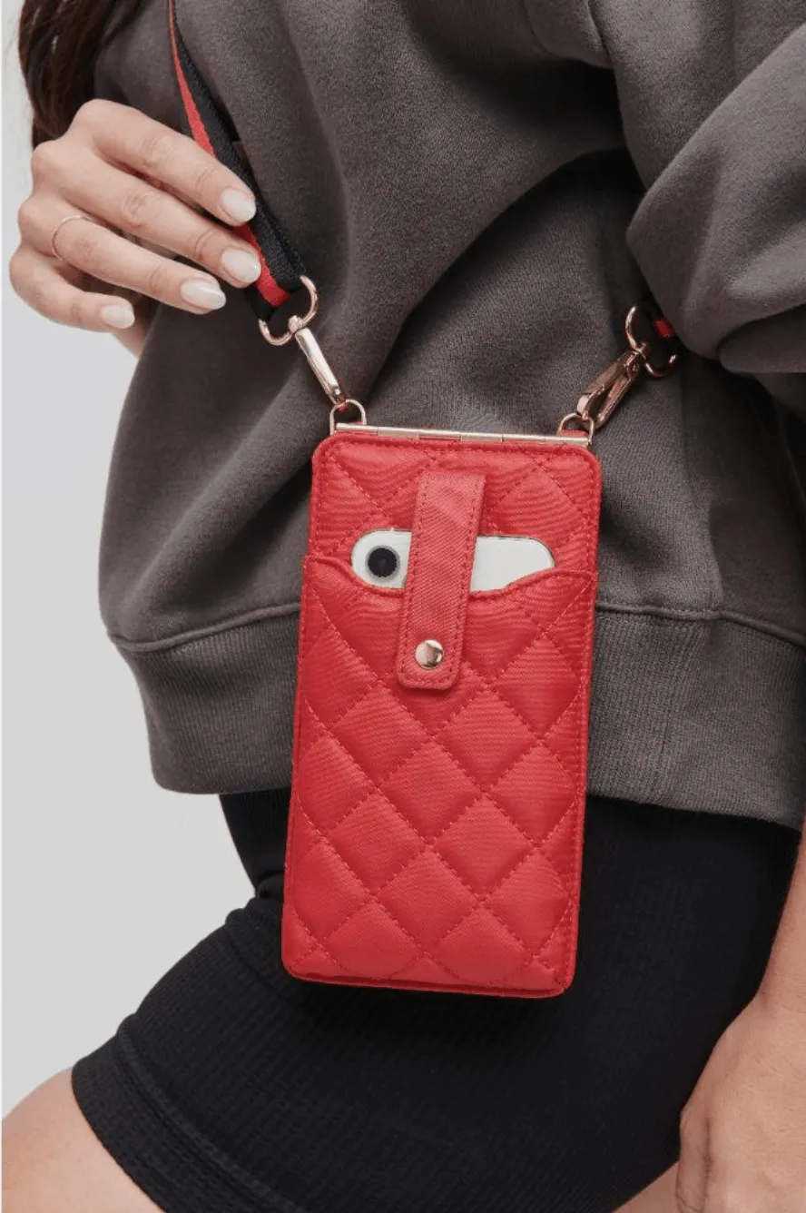 DUALITY QUILTED CELLPHONE CROSSBODY BAG