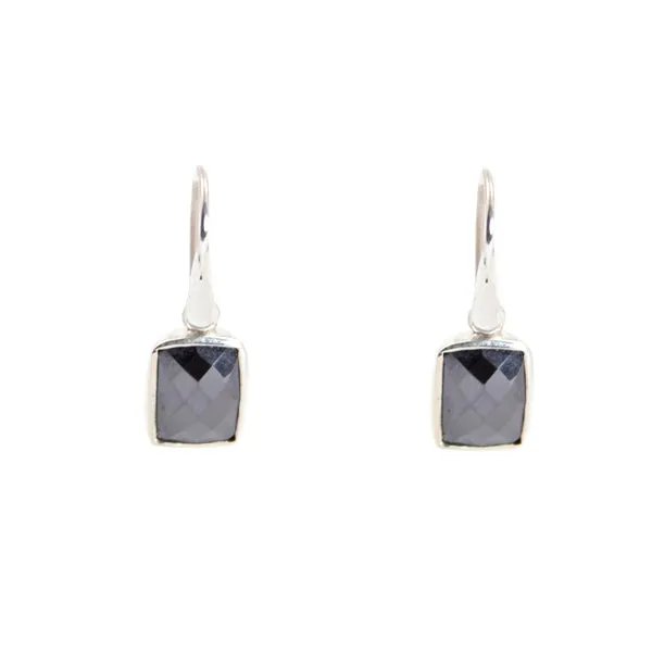 Earrings - Dangle Hematite Sterling Silver