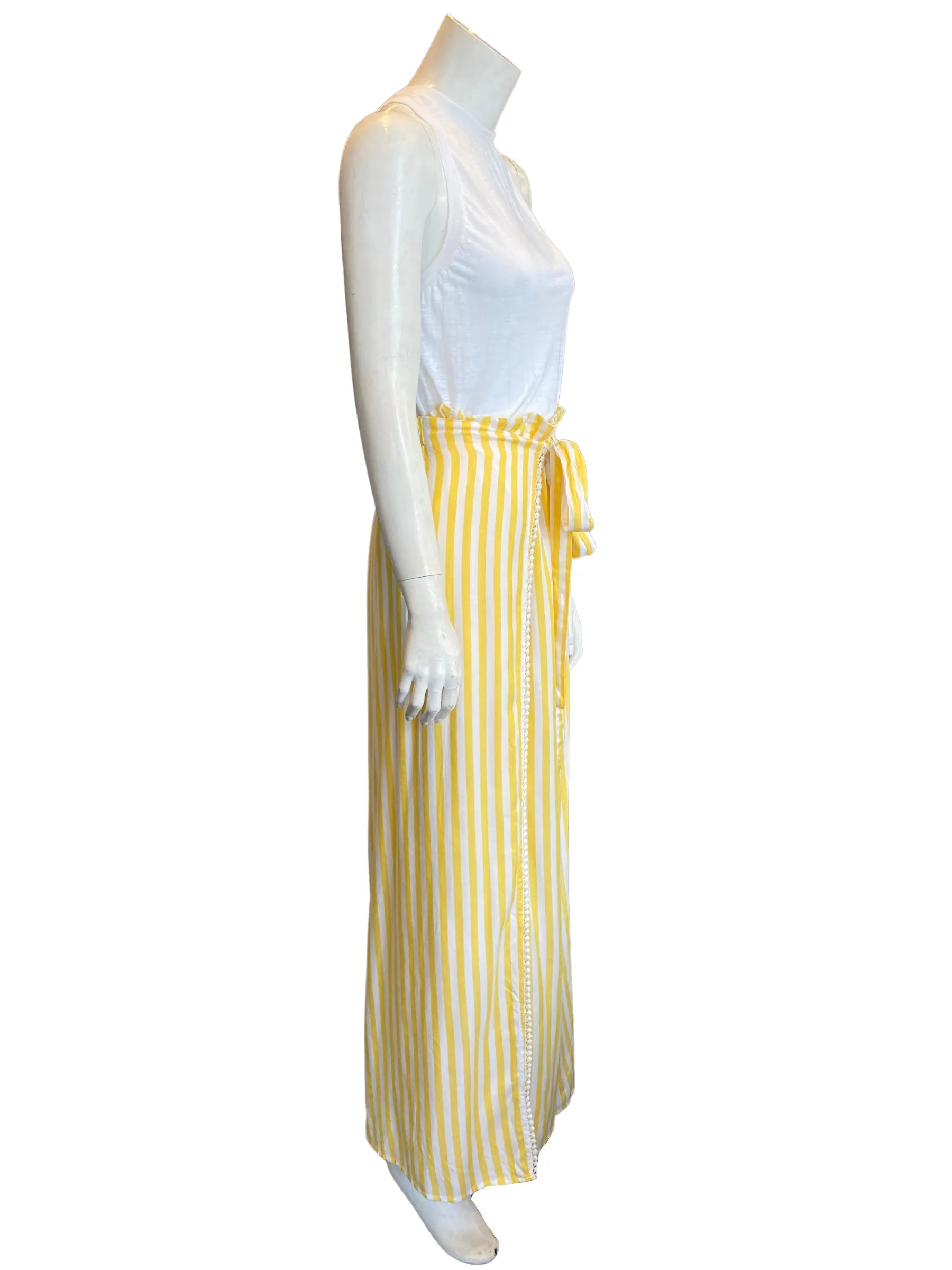 Echo Striped Wide Leg Breeze Pants |M|