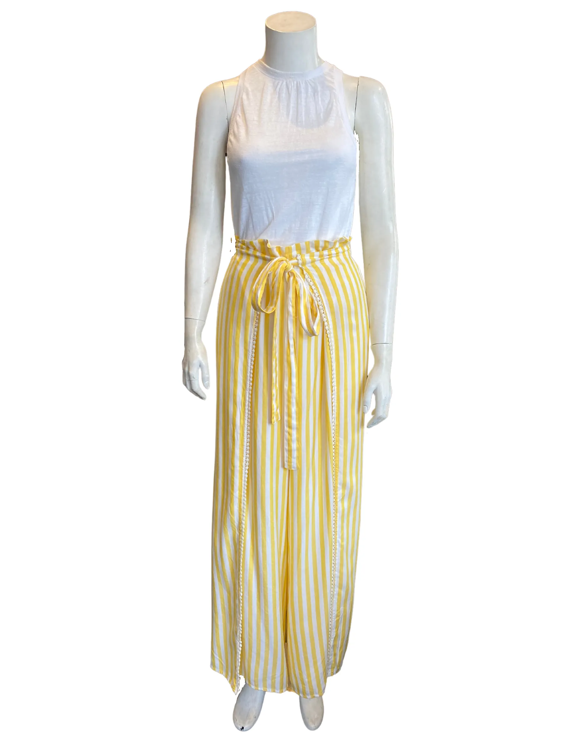 Echo Striped Wide Leg Breeze Pants |M|