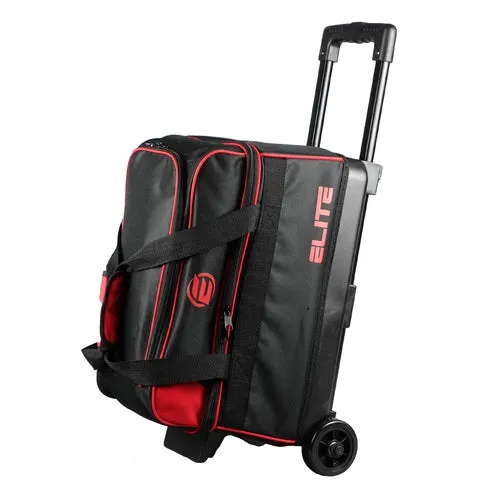 Elite Basic Double Roller Red Bowling Bag