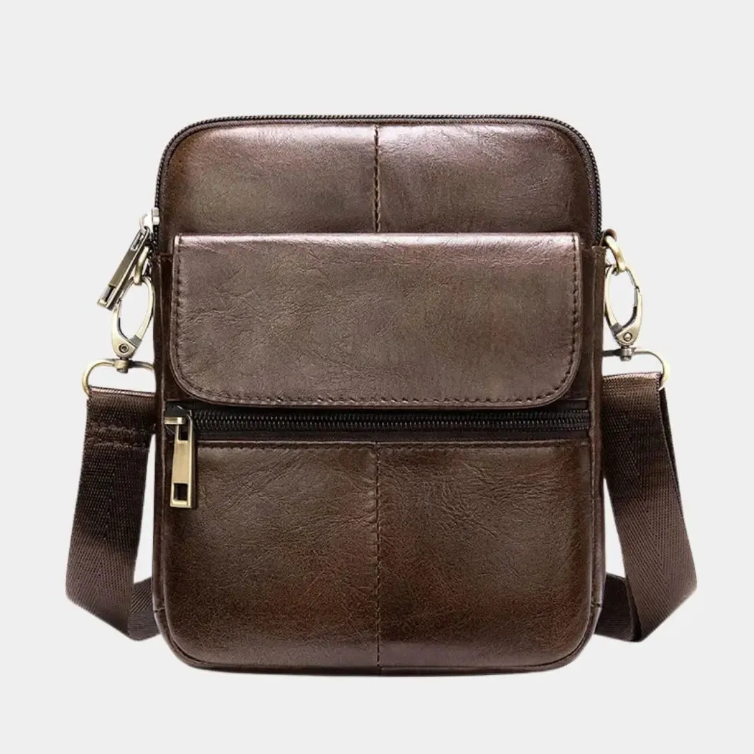 Essential Leather Shoulder Bag - Cross & Crown