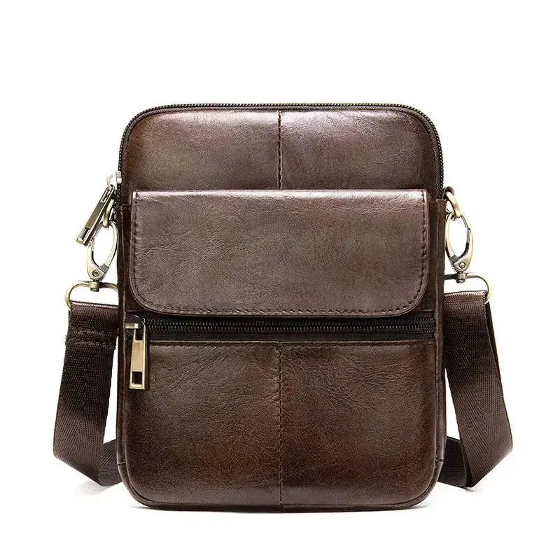 Essential Leather Shoulder Bag - Cross & Crown