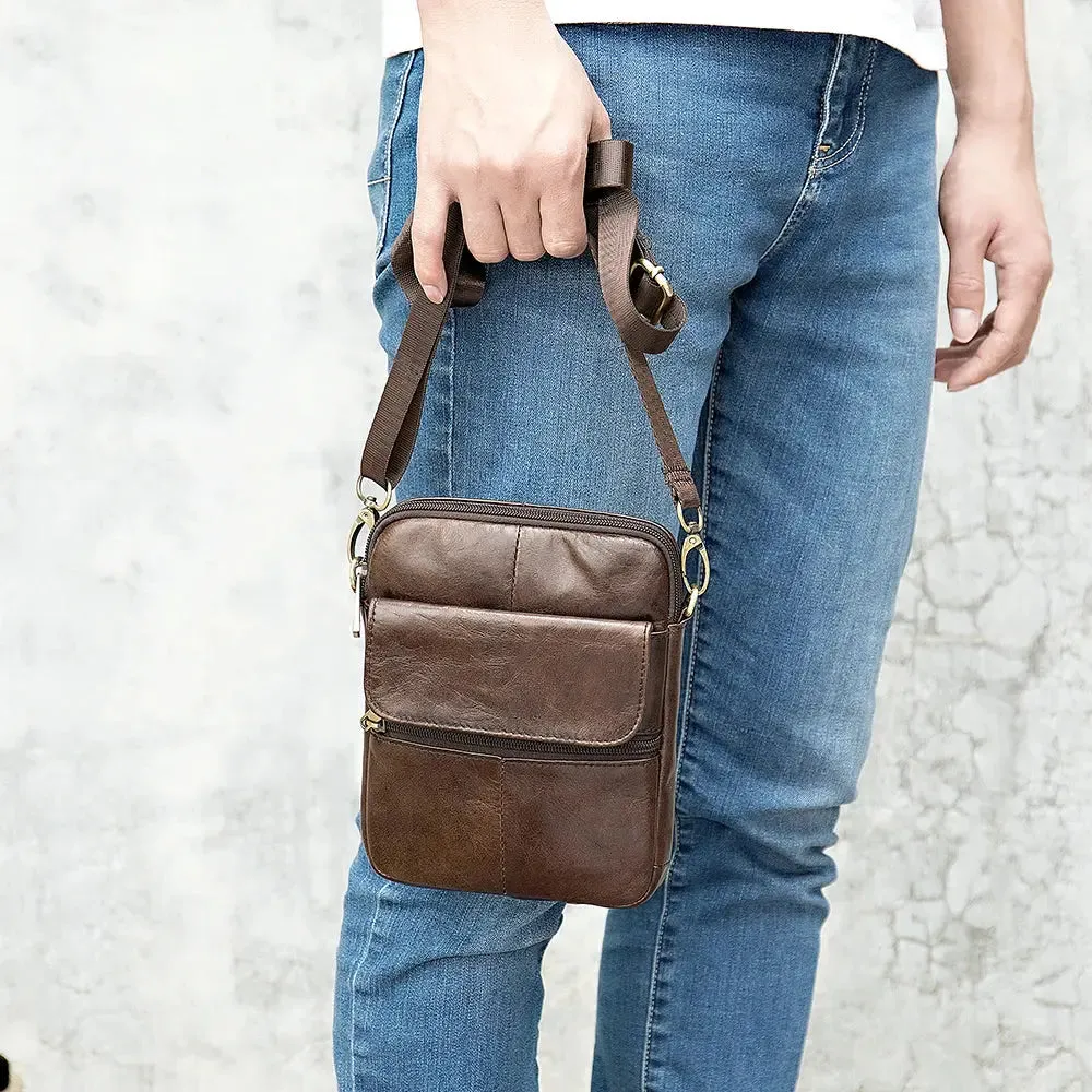 Essential Leather Shoulder Bag - Cross & Crown