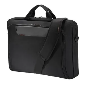 Everki Advance Briefcase 18.4'', Separate Zippered Accessory Pocket, Front Stash Pocket, Trolley Handle Pass-through Strap, Ergonomic Shoulder Pad