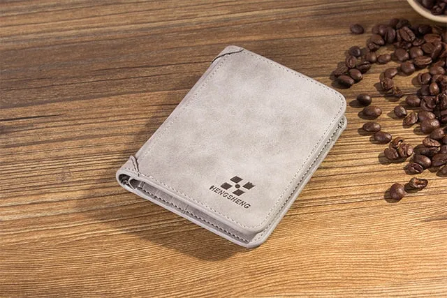 Fashion 2019 Scrub Leather Men Wallets