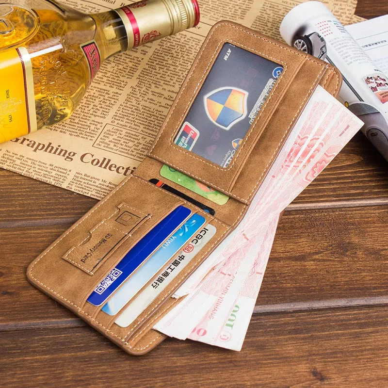 Fashion 2019 Scrub Leather Men Wallets