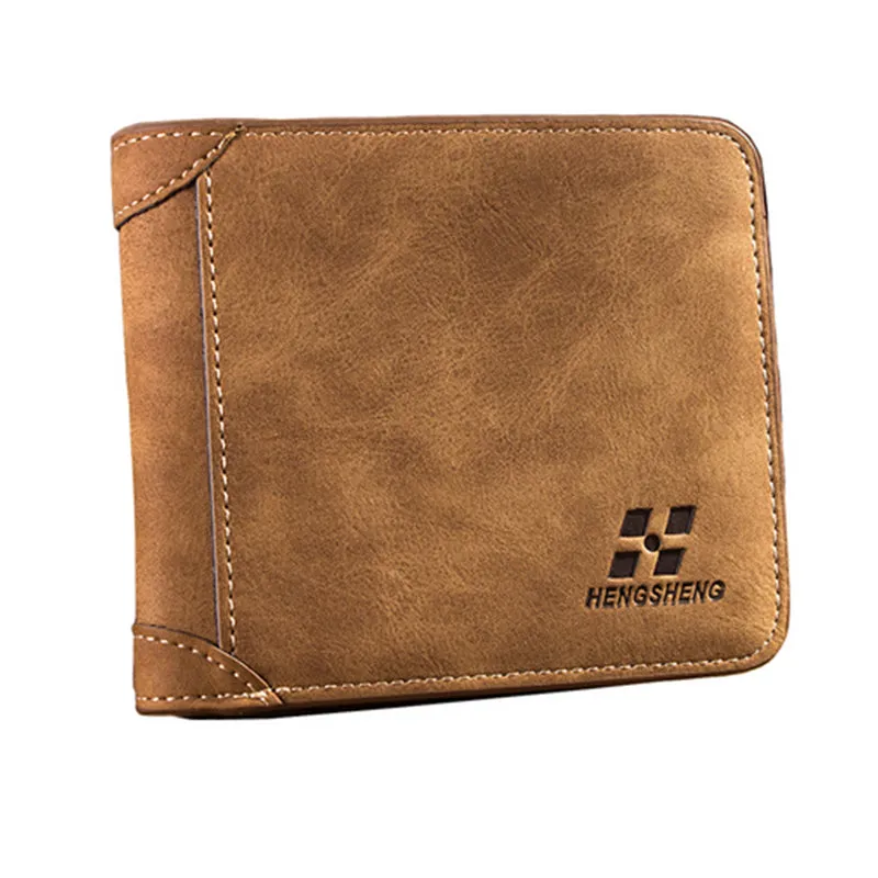 Fashion 2019 Scrub Leather Men Wallets