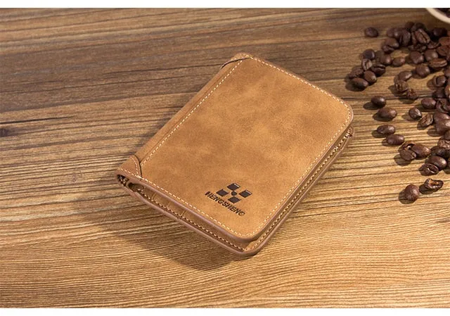 Fashion 2019 Scrub Leather Men Wallets