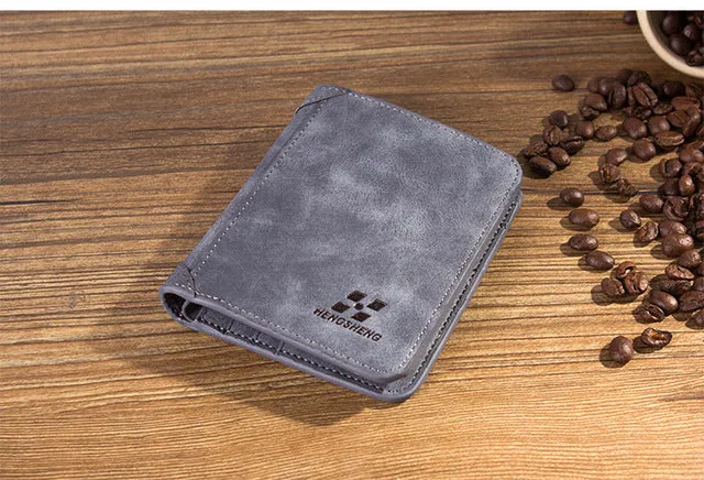 Fashion 2019 Scrub Leather Men Wallets