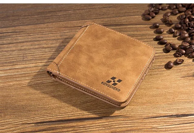 Fashion 2019 Scrub Leather Men Wallets