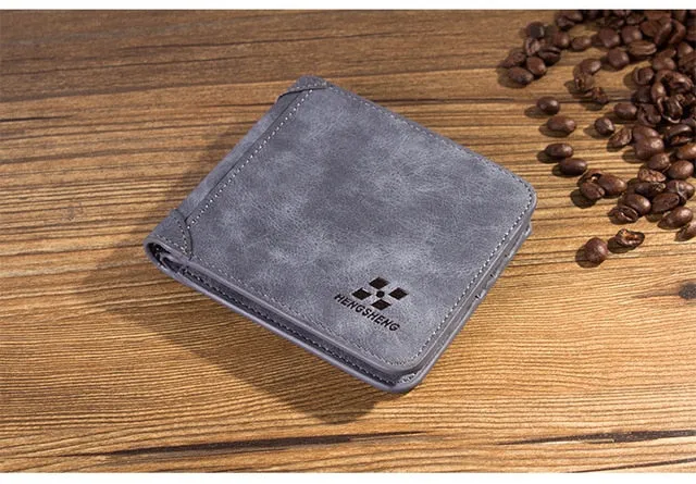 Fashion 2019 Scrub Leather Men Wallets