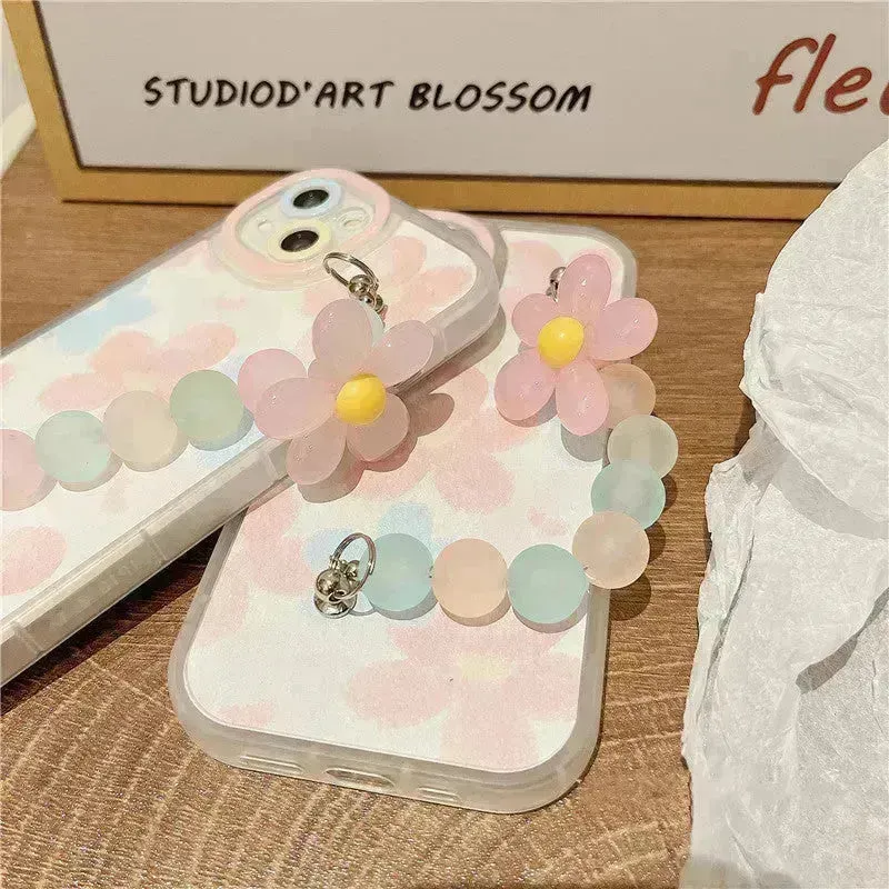 Fashion Flower Bracelet Silicone Phone Case