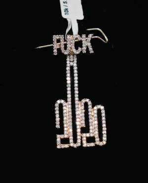 F*Ck 2020 Pendant 10K Yellow Gold With Diamond / 6.9gr