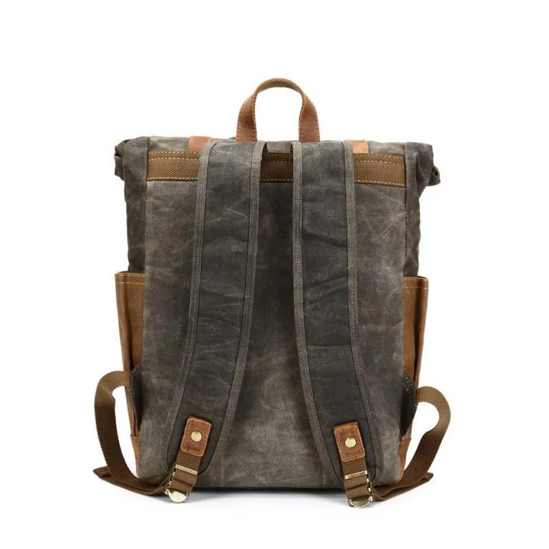 Features of your Vintage Roll Top Backpack