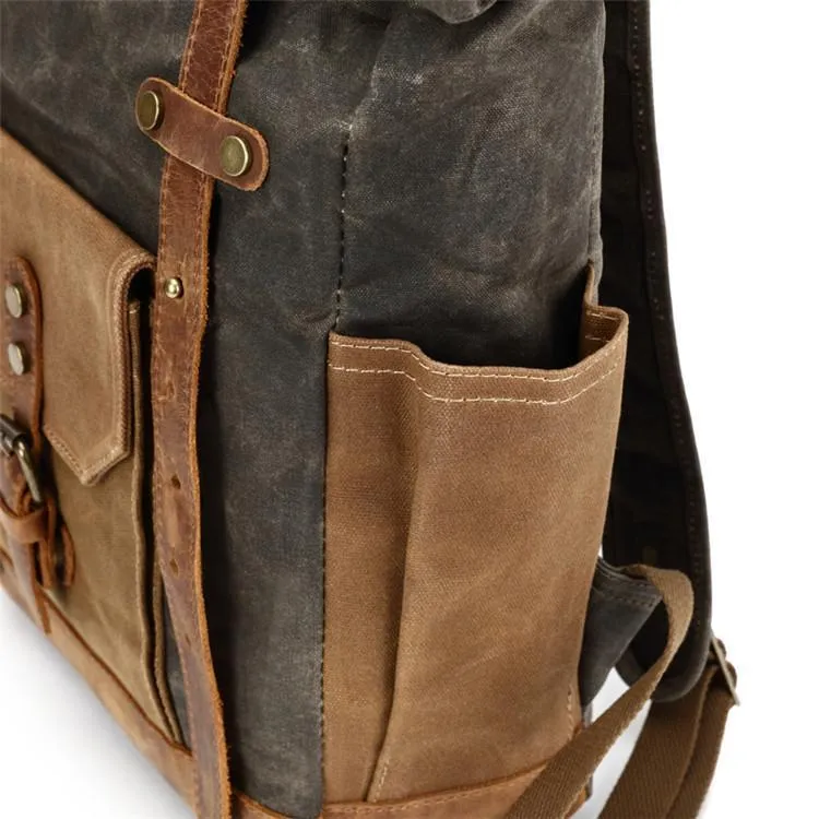 Features of your Vintage Roll Top Backpack