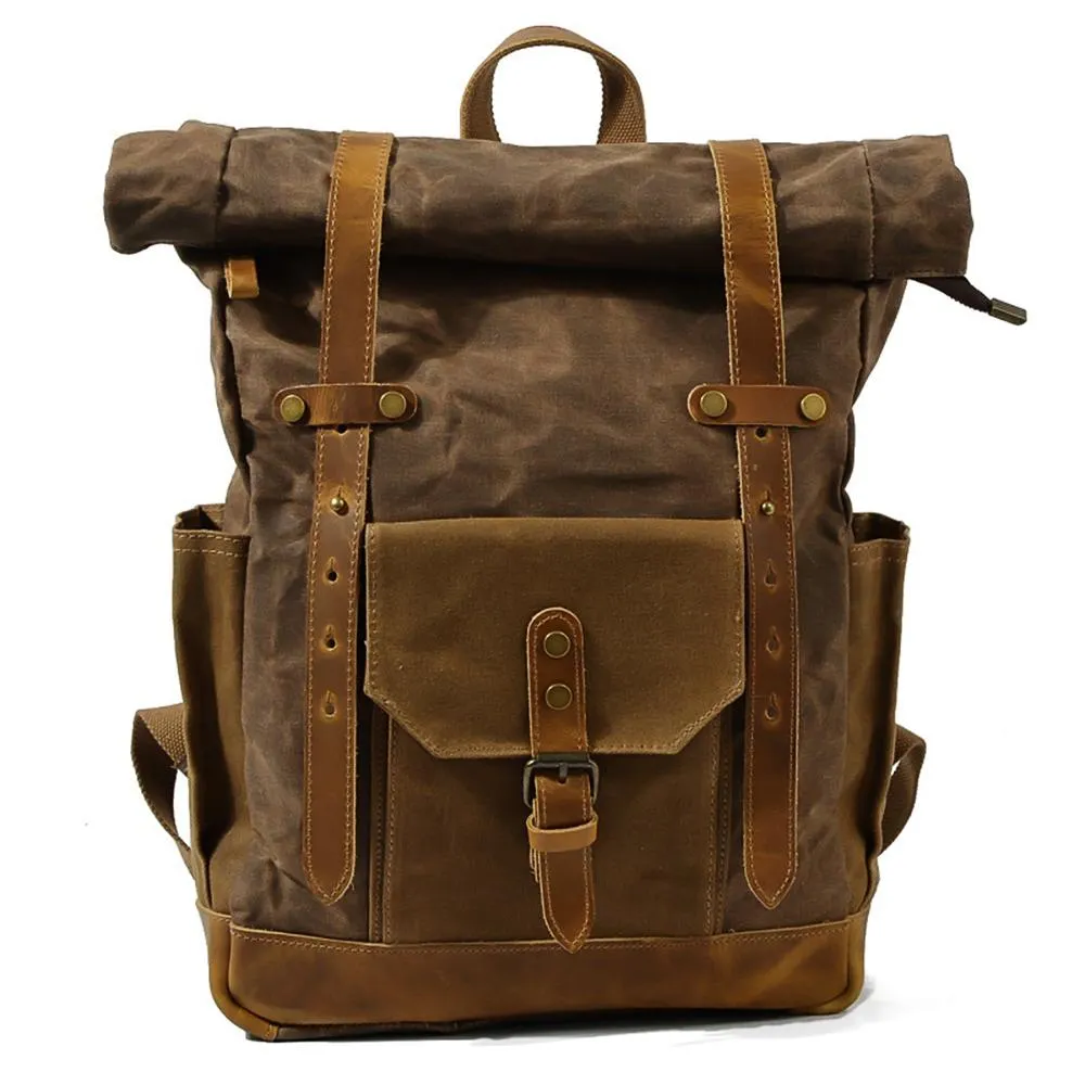 Features of your Vintage Roll Top Backpack