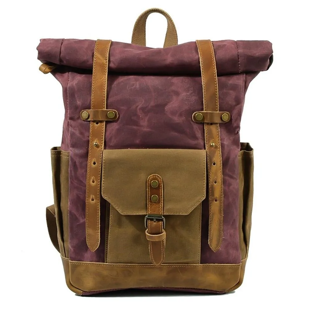 Features of your Vintage Roll Top Backpack