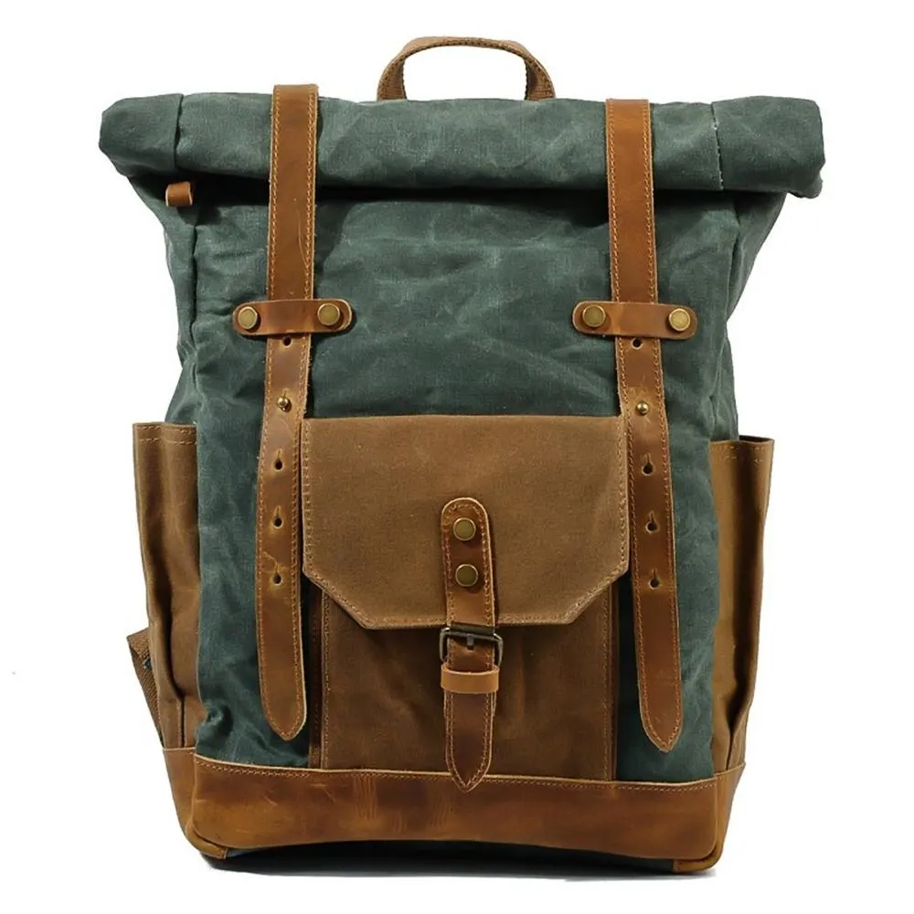 Features of your Vintage Roll Top Backpack