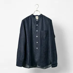 FOB FACTORY / F3470 denim band collar shirt