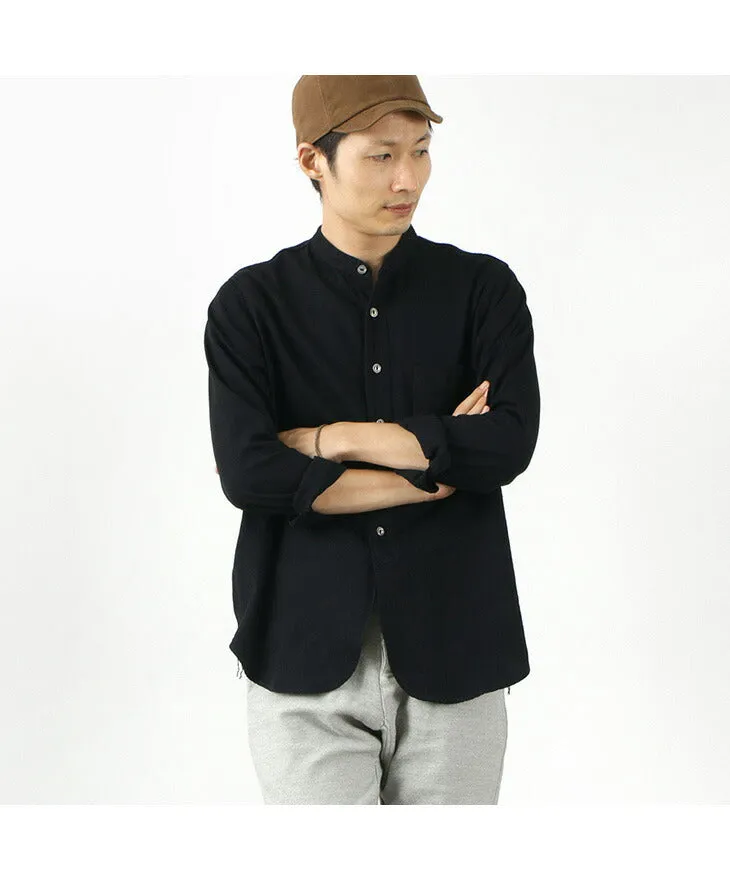 FOB FACTORY / F3470 denim band collar shirt