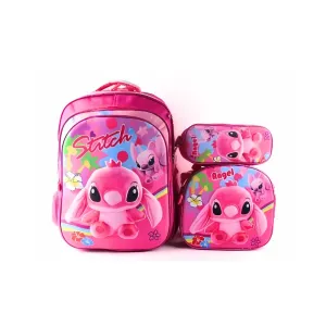 G472 Stitch Girls Multi-print Backpack Set