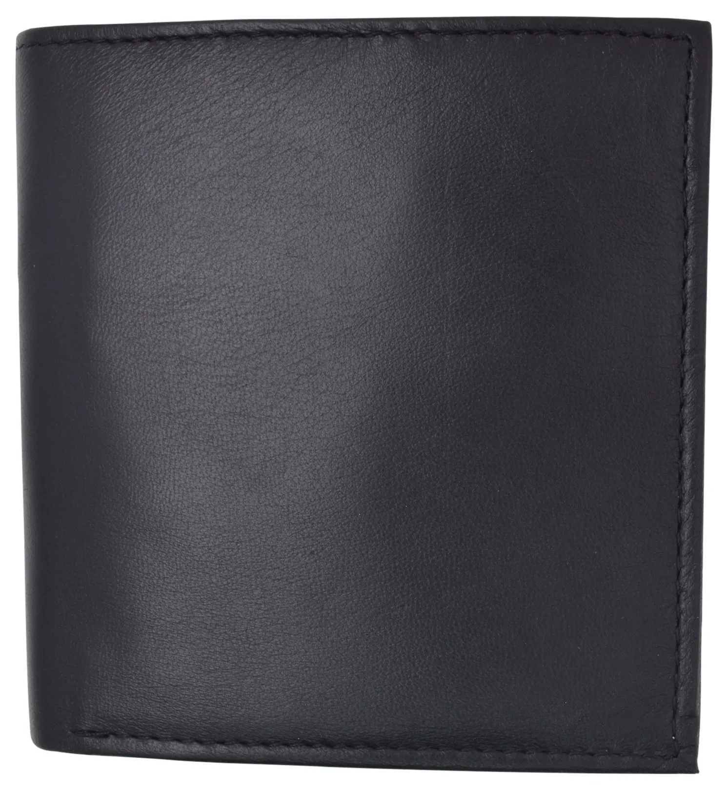 Genuine Leather Men's Bifold Wallet Slim Hipster Cowhide Credit Card RFID Black