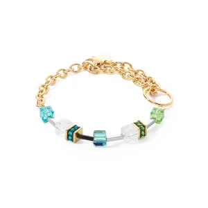 GeoCUBE® Iconic Precious Chain bracelet gold-multicolour