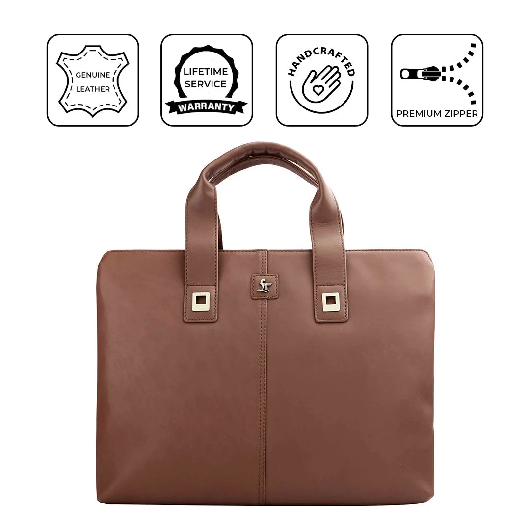 Georgia Collection | Leather Laptop Bag for Women | 100% Genuine Leather | Fits 15.5" laptops