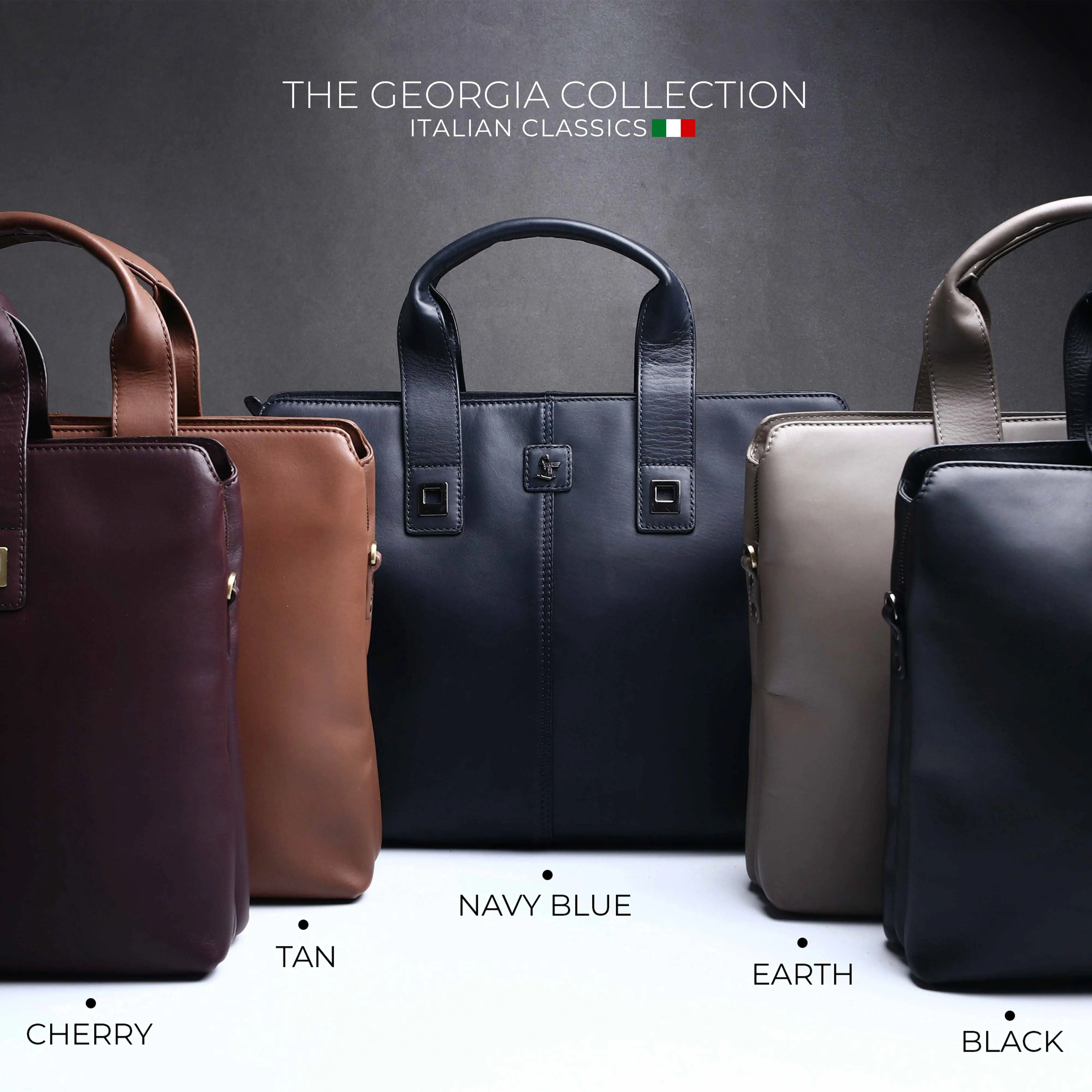 Georgia Collection | Leather Laptop Bag for Women | 100% Genuine Leather | Fits 15.5" laptops