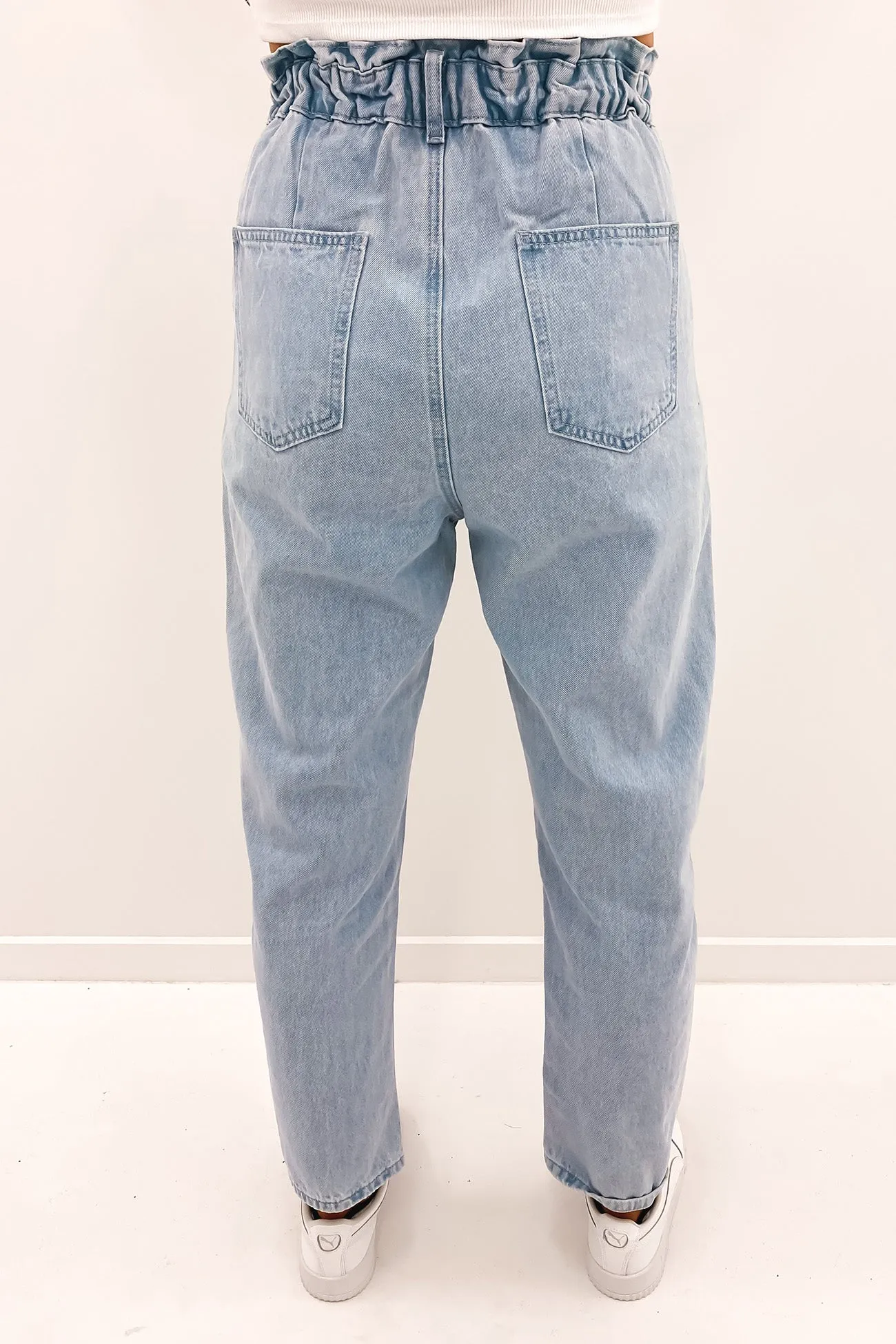 Georgia Paper Bag Jean Light Blue