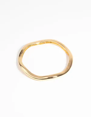 Gold Plated Organic Bangle Bracelet