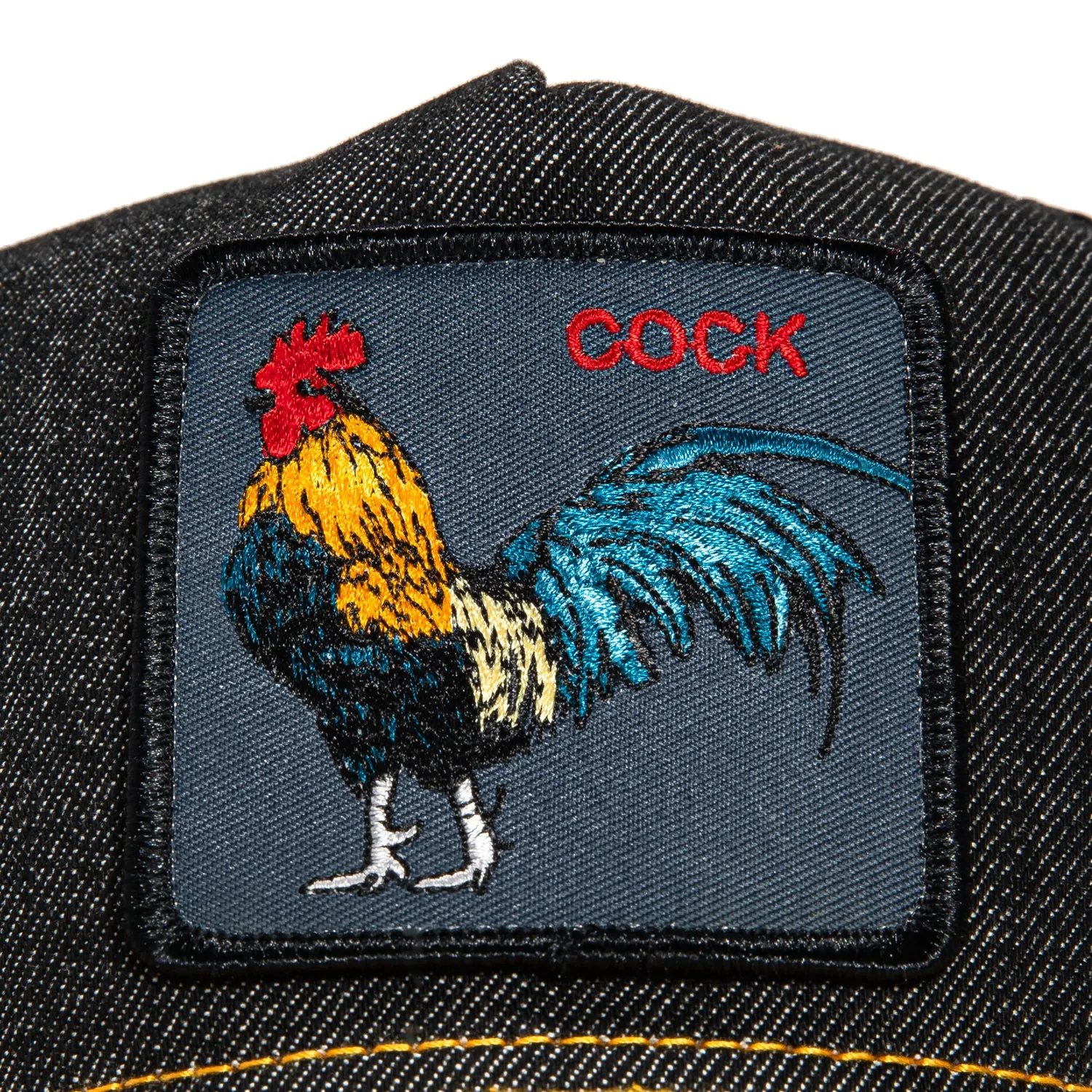 Goorin Bros Silky Cock Adjustable Trucker Distressed Hat - Black Denim