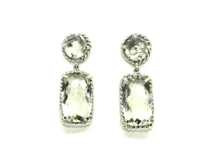 Green Amethyst Silver Earring